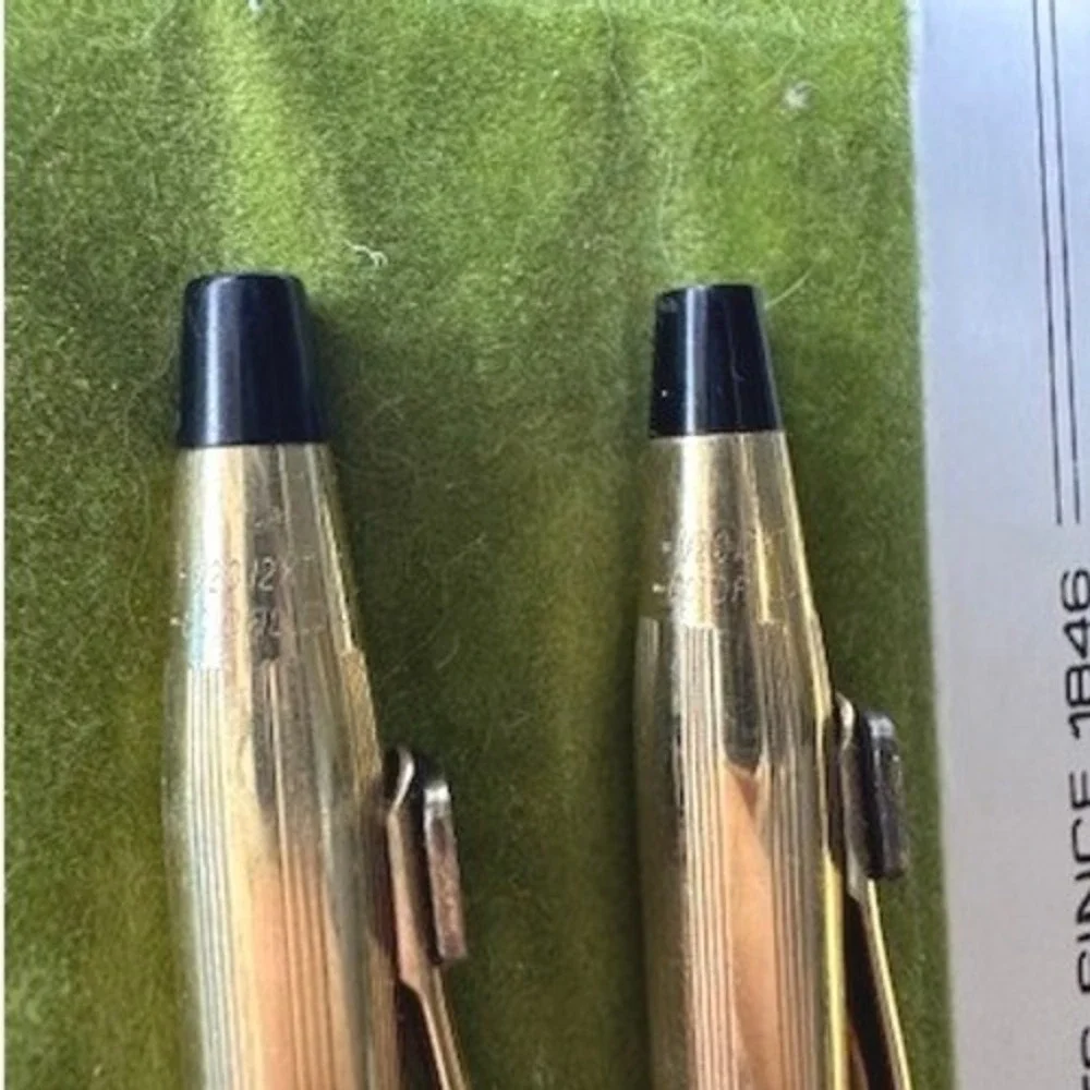 Vintage Cross Classic Century 6601 1/20 12KT Gold Filled Pen & Pencil Set - Work